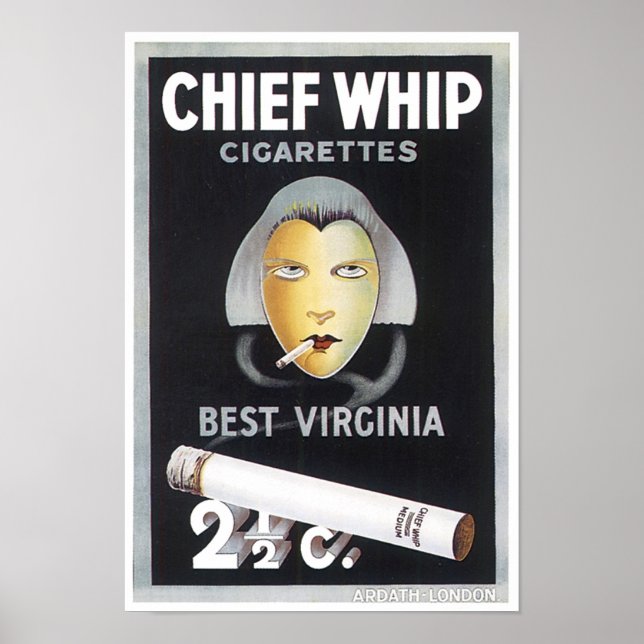 Chief Whip Cigarettes Poster (Framsidan)