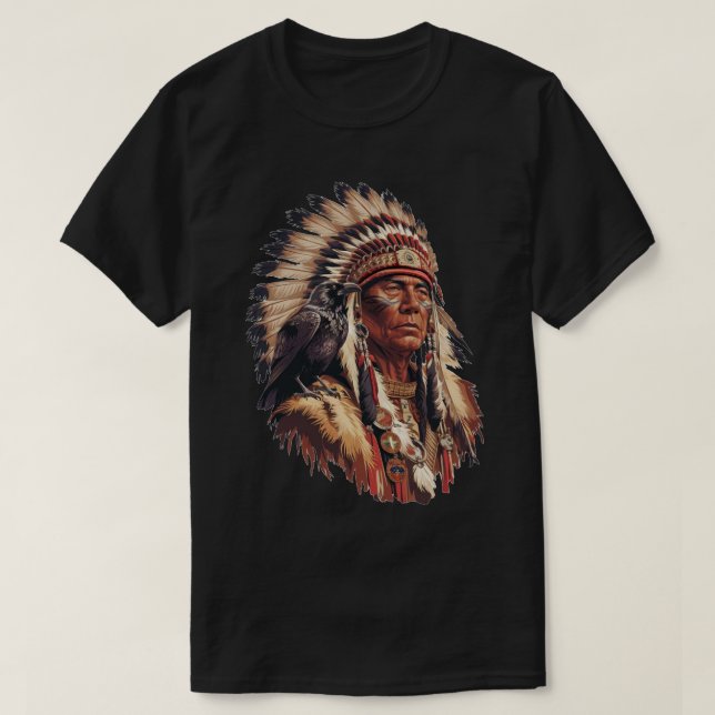 Chief with the Raven T Shirt (Design framsida)