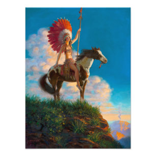 Chieftess Female Native Indian Fototryck