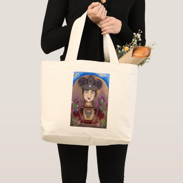 Chieftess Magnolia Native / Asian Noblewomen Tote Jumbo Tygkasse (Framsida (produkt))