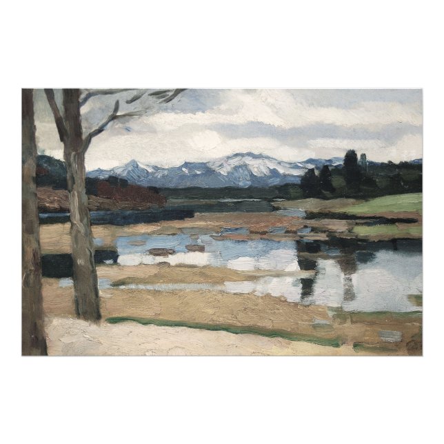 Chiemsee Leo Putz Landscape Mountain Art Fototryck (Framsidan)