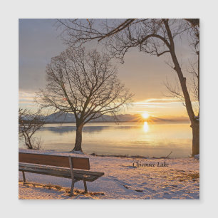Chiemsee Sjö, solnedgång,