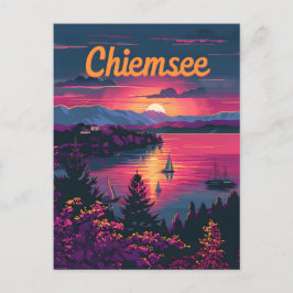 Chiemsee Tyskland Bayern Vykort