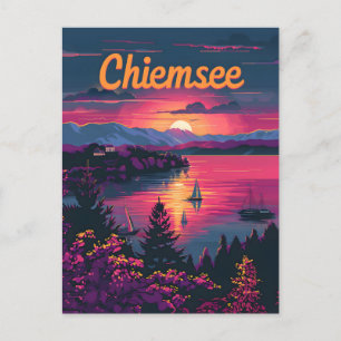 Chiemsee Tyskland Bayern Vykort