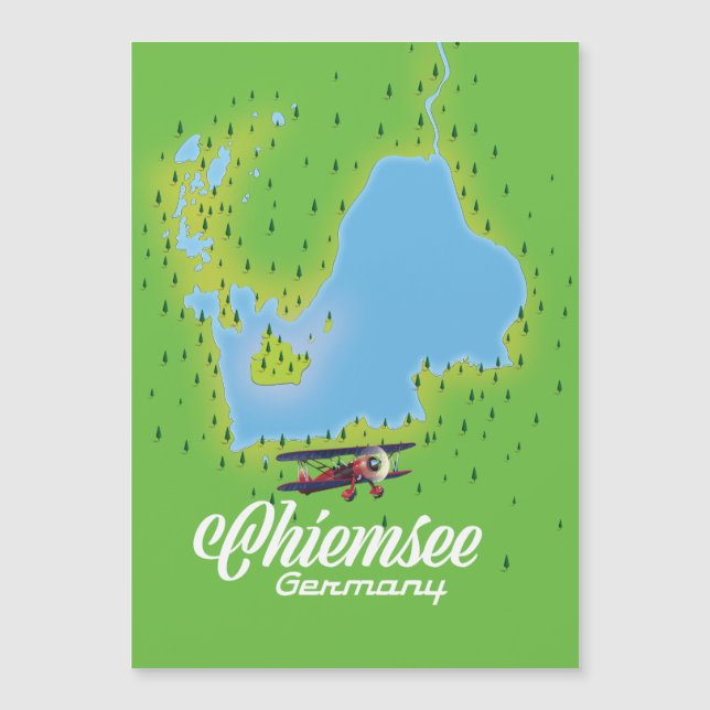 Chiemsee Tyskland sjökarta (Framsida)