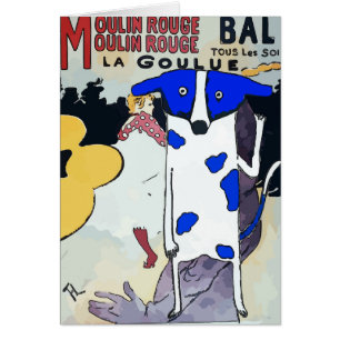 Chien Bleu Caberet, Rouge Hälsningskort