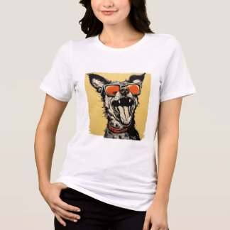Chien Cool avec Lunettes - POP ART T Shirt