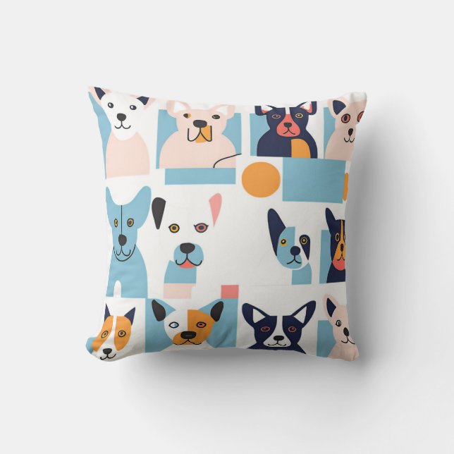 chien coussin style picasso kudde (Framsida)