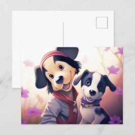 Chien Cute Vykort