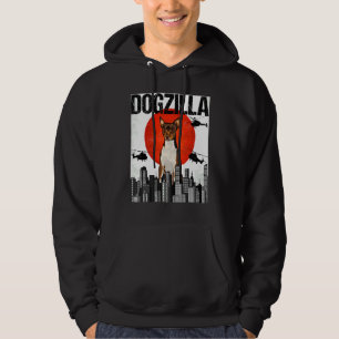 Chienzilla Dogzilla japansk Fox Leksak Terrier Hoodie