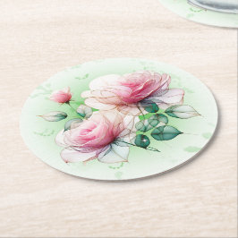 Chiffon Ro Underlägg Papper Rund