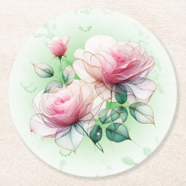 Chiffon Ro Underlägg Papper Rund