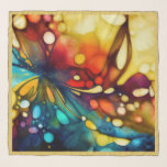 Chiffon Scarf Alcohol Bläck Swirl Sjal<br><div class="desc">Denna vackra, färglösa påstående sjal har en virrvarr av färg och djupt guldfärgat gräns. Det är ett sant "Påstående" biet och kommer säkert att få många komplimanger. Bära det som en scarf att klä ut alla kläder, eller som en figursättning för bära på kvällen och vid särskilda tillfällen. Oavsett om...</div>