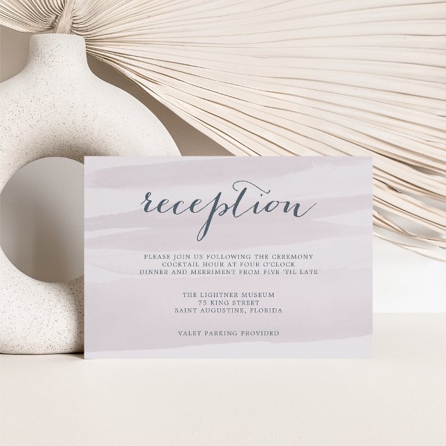 Chiffon Watercolor Recept Card | Grått Lilac Inbjudningar (Skapare uppladdad)