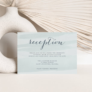 Chiffon Watercolor Recept Card Sjöfart Inbjudningar
