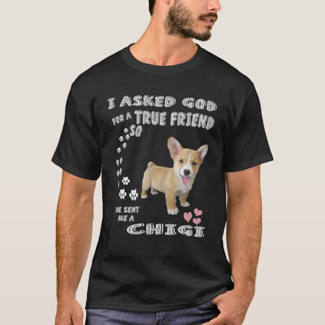 Chigi Hundälskares Costume, Corgi Chihuahua Mamma  T Shirt (Framsida)