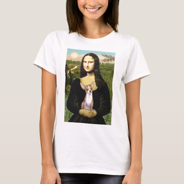 Chihuahua 1b - Mona Lisa Tee Shirt (Framsida)