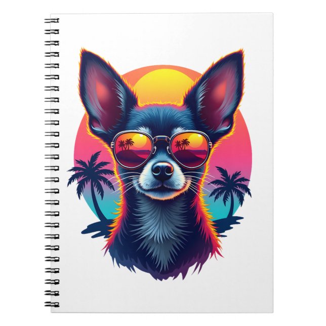 Chihuahua  Abstract Painting  Colour  Cute Dog Cop Anteckningsbok (Framsidan)