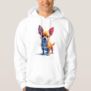 Chihuahua Abstrakt Målning Färg Söt Hund Kopier Hoodie