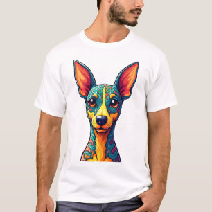 Chihuahua Abstrakt målning Färg Sött Hund (6) T Shirt