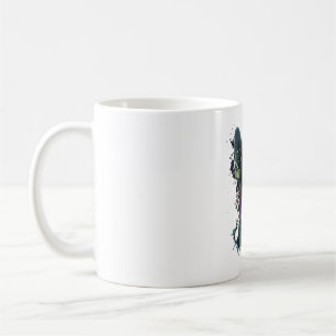 Chihuahua Abstrakt Painting Färg Cute Hund Kaffemugg