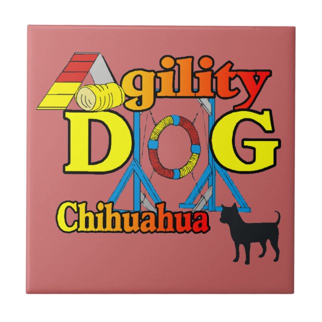 Chihuahua Agilitet Kakelplatta (Framsidan)