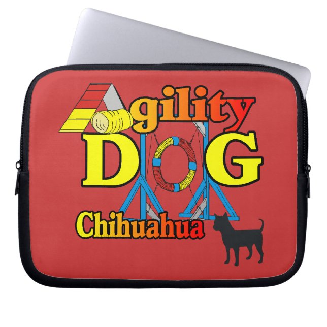Chihuahua Agilitet Laptop Sleeve (Framsidan)