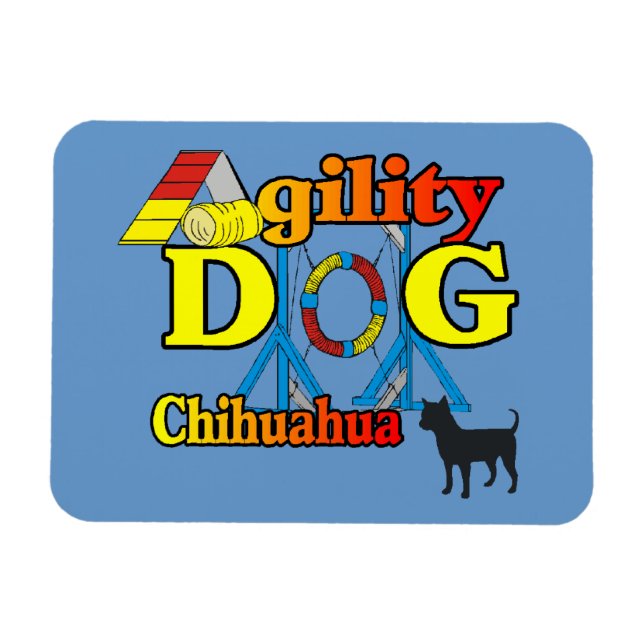 Chihuahua Agilitet Magnet (Horisontell)
