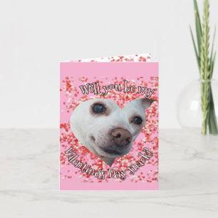 Chihuahua Alla hjärtans dag vikt firande kort
