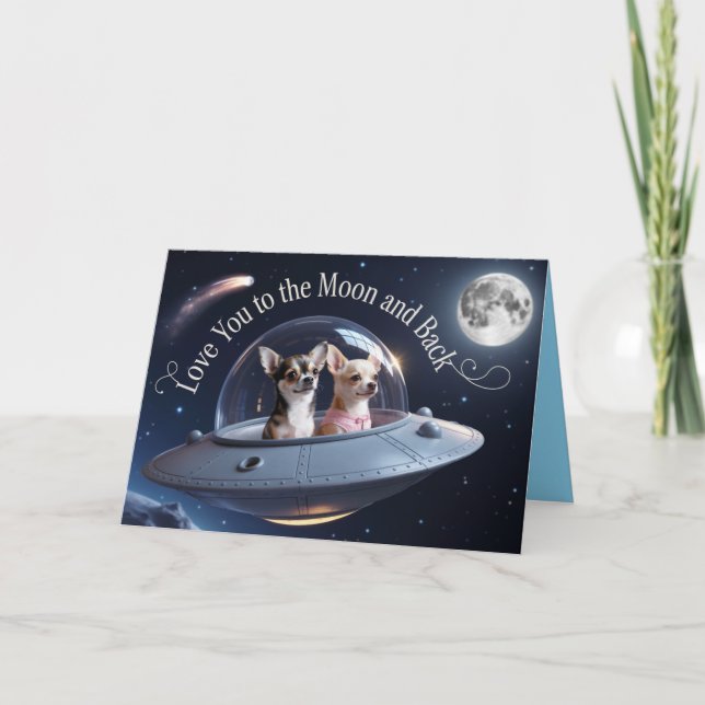 Chihuahua Alla hjärtans hjärtansdag kort (Framsida)