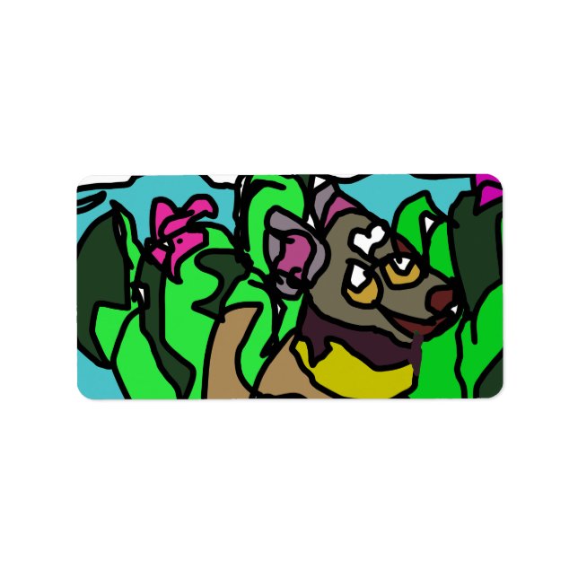 Chihuahua älskare adressetikett (Framsidan)