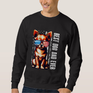 Chihuahua Älskare Best Hund Pappa Unamerikansk Fla Lång Ärmad Tröja