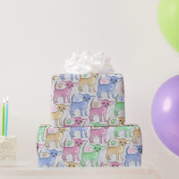 Chihuahua Älskare Colorful Mönster Wrapping Papper