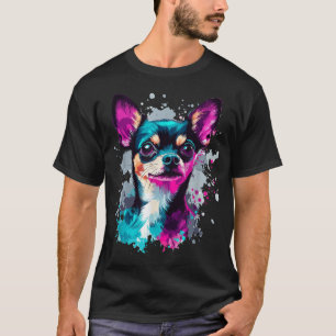 Chihuahua Älskare Colorful Stänk T Shirt
