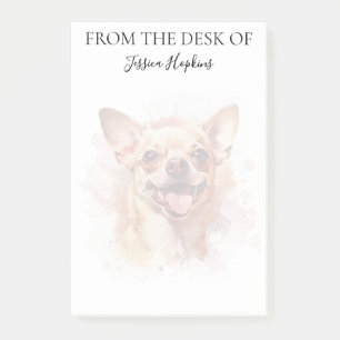 Chihuahua Älskare Monogrammerad Hund Post-it Block