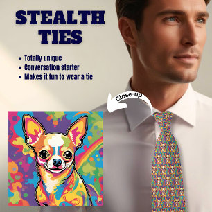 Chihuahua Älskare Stealth Neck Tie Slips