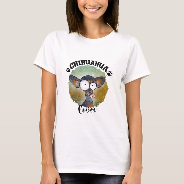 Chihuahua Älskare T Shirt (Framsida)