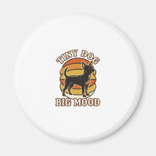Chihuahua Älskare Tröja Retro Graverad Hund Humor Magnet