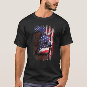 Chihuahua American Flagga 4:e juli T Shirt