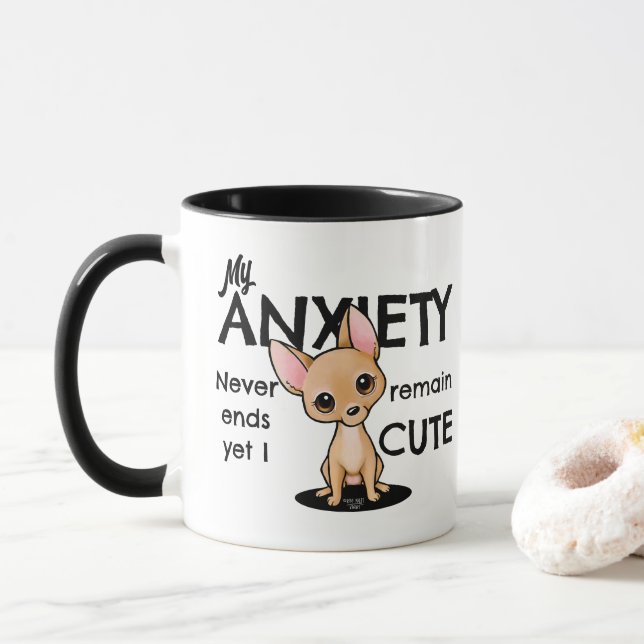 Chihuahua ångest  mugg (Med munk)