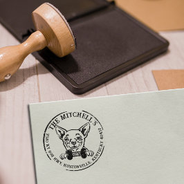 Chihuahua Anpassningsbar Family Returadress Stämpel