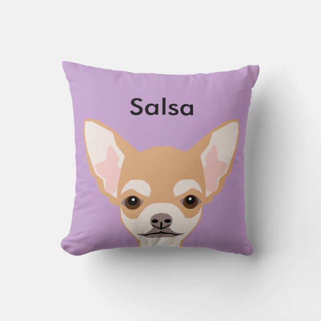 Chihuahua Anpassningsbar Hund Pillow - Cute Gift Kudde (Framsida)