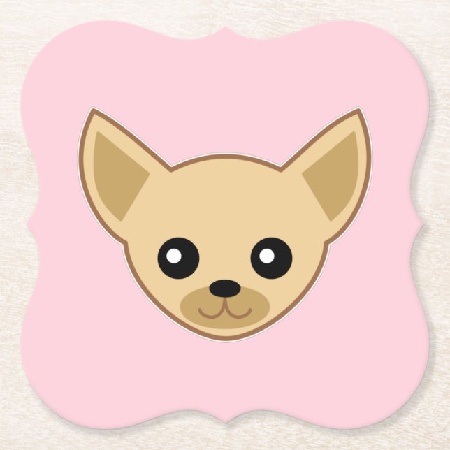 Chihuahua-ansikte Underlägg Papper (Framsida)