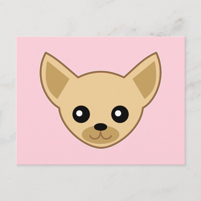 Chihuahua Ansikte Vykort (Framsida)