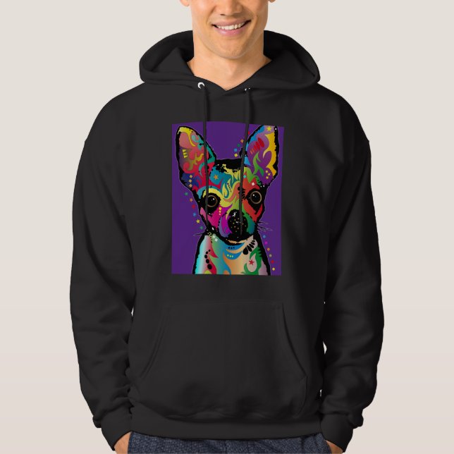 Chihuahua Art Hoodie (Framsida)