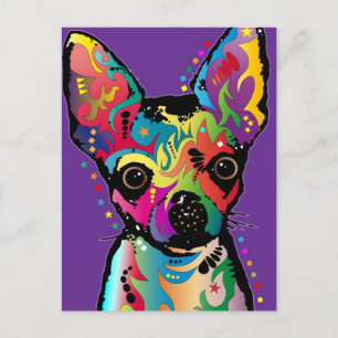 Chihuahua Art Vykort