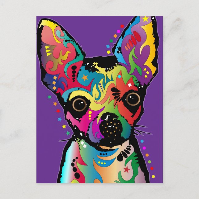 Chihuahua Art Vykort (Framsida)
