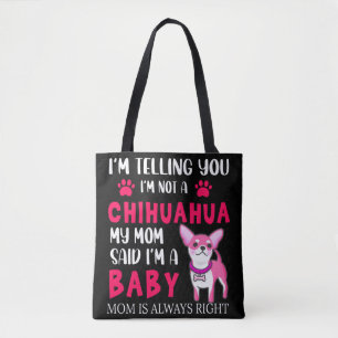 "CHIHUAHUA BABY" MAMMA TOTE. TOTE BAG TYGKASSE