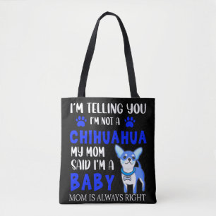 "CHIHUAHUA BABY" MAMMA TOTE. TYGKASSE