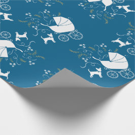 Chihuahua Baby Shower Blue Boy Hund Presentpapper